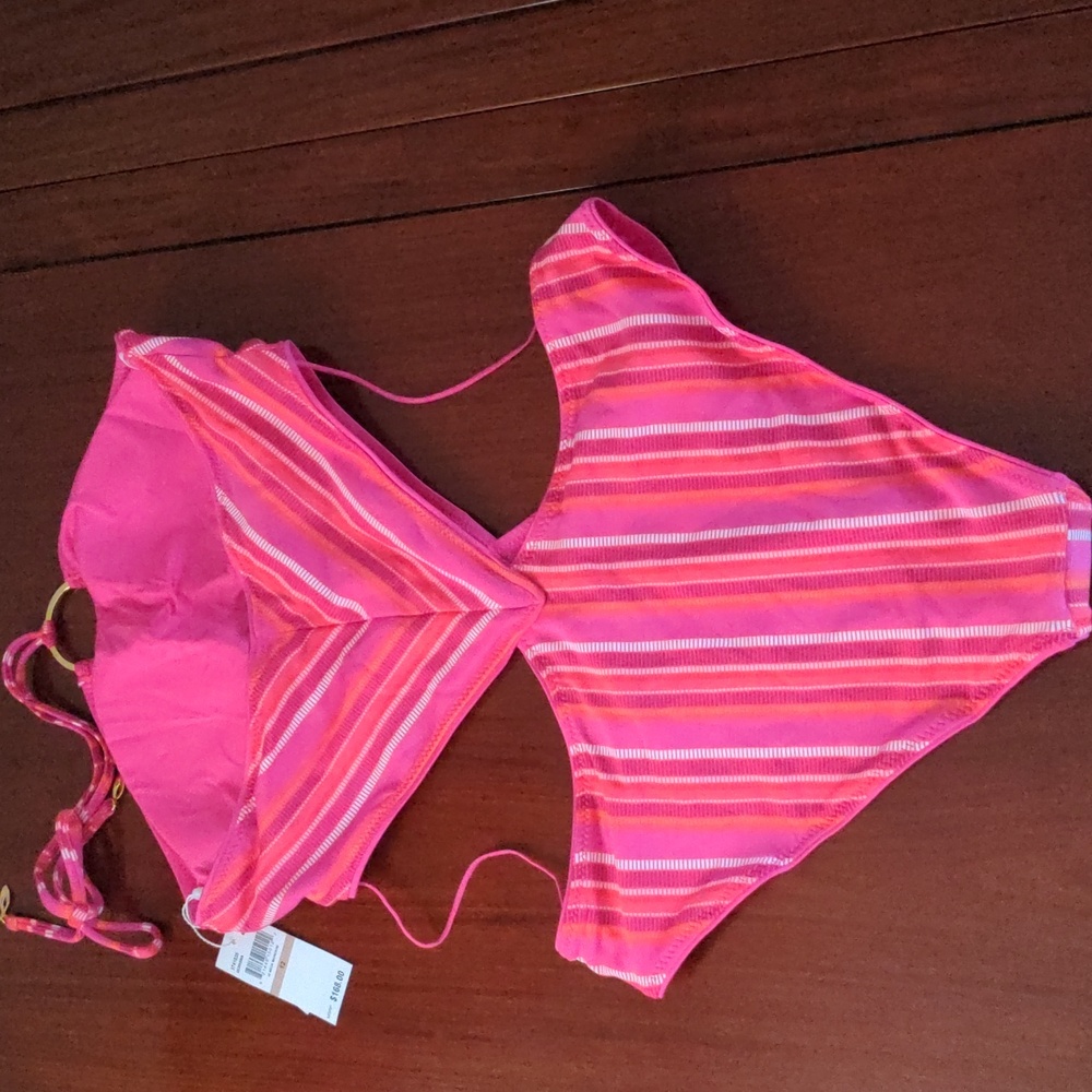 Trina Turk Marai High Neck One Piece Swimsuit - Cut Out Size 12 - Picture 6 of 8
